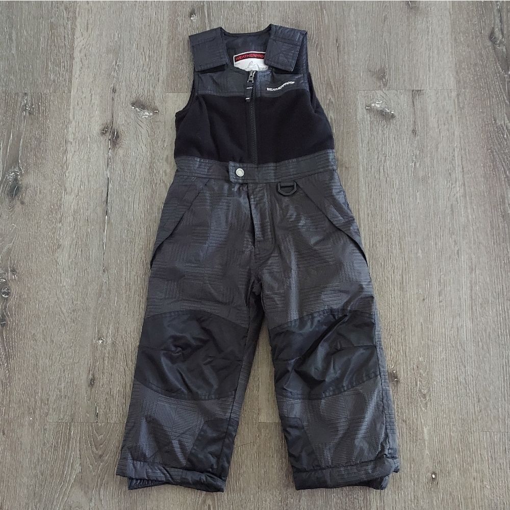 Weatherproof Full Snow Suit Black Gray 3T